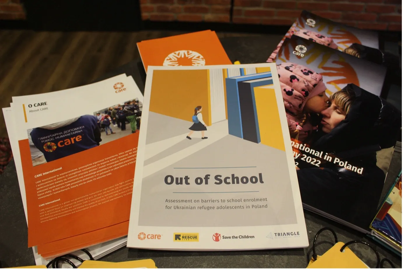 Picture of colorful printed materials with 